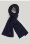 Wool-cashmere striped scarf navy/inox mix for boys