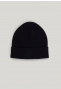 Knitted cotton hat dark navy for boys
