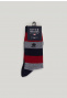 Long striped cotton socks stellar/bordeaux
