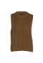 Round neck sleeveless pullover in Brown