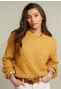 Yellow ajour pullover