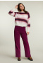 Purple corduroy pants applied pockets