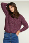 Purple glitter crew neck sweater
