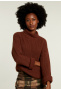 Brown roll neck sweater