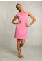 Roze katoenen mouwloze V-hals jurk