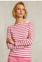 White/pink striped T-shirt