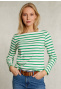 White/green striped T-shirt