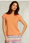 Oranje katoenen mouwloze T-shirt