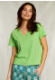 Groene basic V-hals T-shirt
