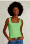 Green basic sleeveless top