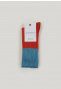 Oranje/blauwe katoenen sokken