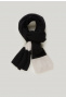 Black/off white basic scarf