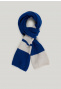 Blauw/écru basic sjaal