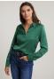 Green classic buttoned blouse
