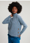 Multi dotted woolen mock neck sweater