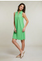 Green sponge sleeveless polo dress