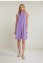Purple sponge polo sleeveless dress