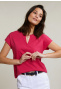 Fuchsia sleeveless V-neck T-shirt