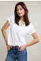 Off white V-neck polo T-shirt short sleeves