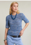 Blue ajour sweater short sleeves