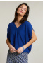 Blue soft sleeveless V-neck sweater