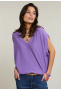 Purple soft sleeveless V-neck sweater