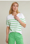 Off white/green stiped sweater short sleeves