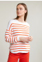 Off white/orange striped sweater long sleeves