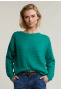 Emerald green mohair crew neck sweater