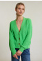 Green buttoned V-neck cardigan long sleeves