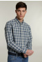 Custom fit checked shirt with chest pocket multi