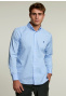 Custom fit cotton shirt powder blue