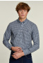 Custom fit geruit hemd multi