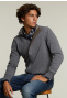 Custom fit mock neck pullover oxford mix