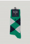Katoenen geruite sokken groen