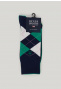 Katoenen 2-paar sokken navy/groen
