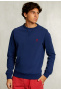 Slim fit crew neck sweater oxford blue