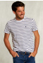 Custom fit striped T-shirt white