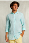 Custom fit linen shirt lt lime