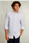 Custom fit linen shirt misty blue