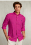 Custom fit linen shirt in amaranth