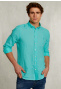 Custom fit linen shirt mint