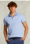 Custom fit cotton polo sailing blue
