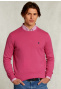 Normal fit basic cotton crew neck pullover amaranth