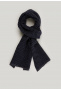 Wool-cashmere scarf graphite mix for men