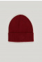 Knitted hat with logo red maple for men