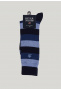 Long striped cotton socks admiral/dk jeans mix