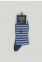 Striped cotton socks dark chambray mix