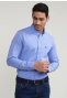 Slim fit uni shirt with pocket blue