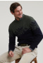 Custom fit merino crew neck sweater table mountain mix